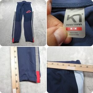 Kari Traa Pants Womens Medium Blue‎ Stretch Leg Zipper Athletic Training 30x30